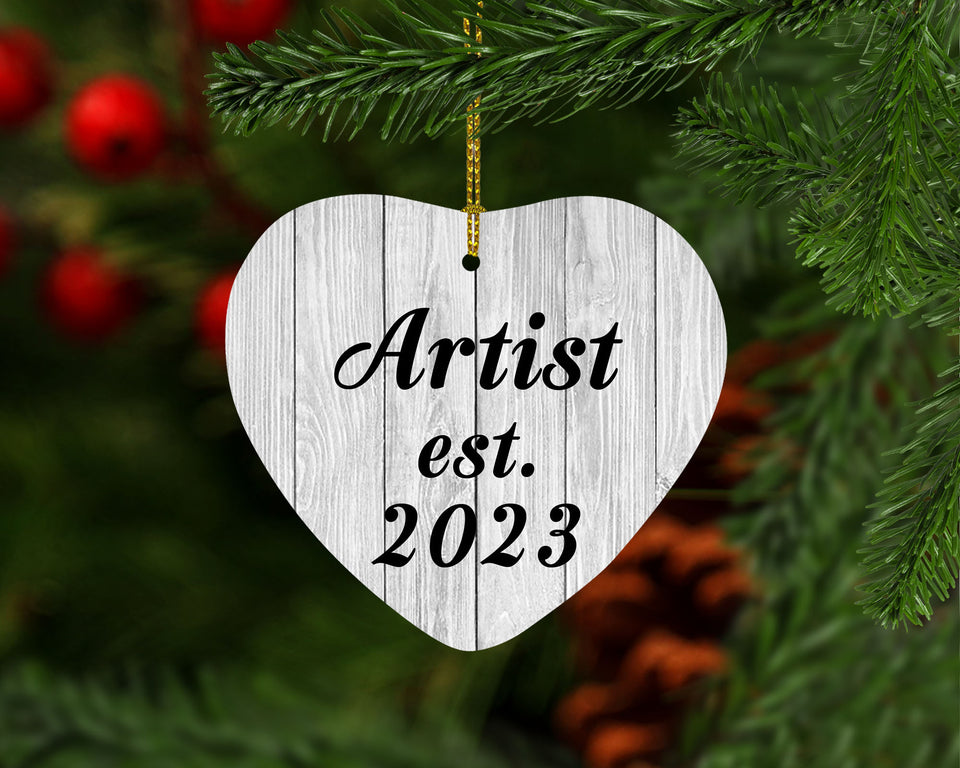 Artist Established Est. 2023 - Heart Ornament F