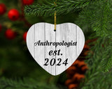 Anthropologist Established Est. 2024 - Heart Ornament F