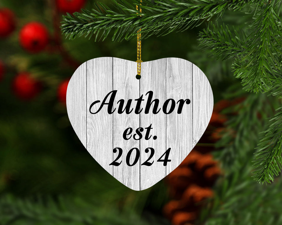 Author Established Est. 2024 - Heart Ornament F