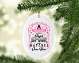 Grandmother Is Like An Angel Takes You Under Her Wings - Oval Ornament