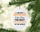 I Am Not Spoiled I Just Have The Best Grandma In The World - Oval Ornament