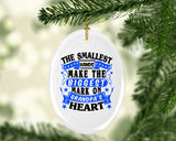The Smallest Hands Make The Biggest Mark On Grandpa's Heart - Oval Ornament