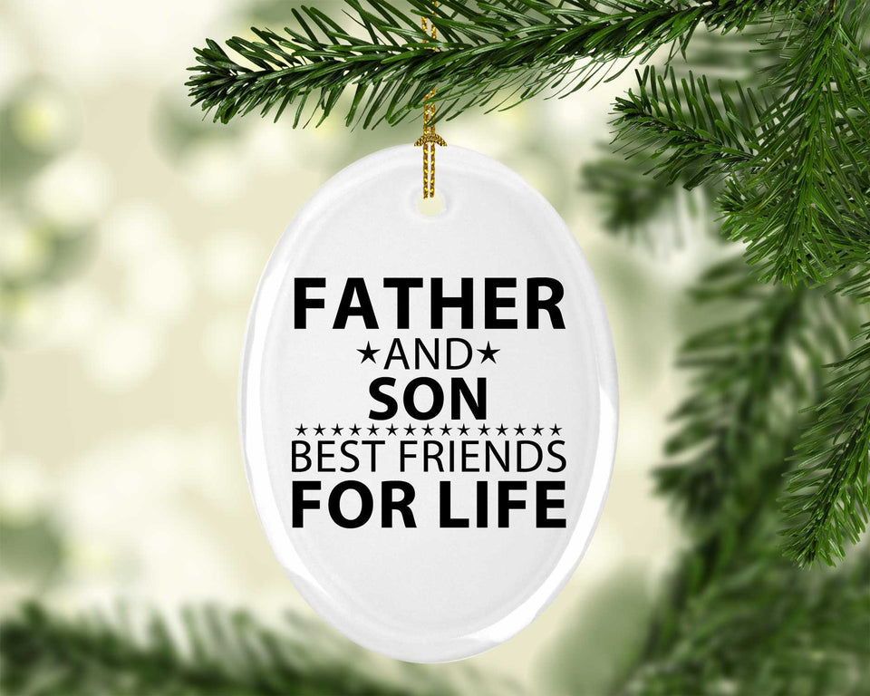 Father and Son, Best Friends For Life - Oval Ornament
