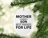 Mother and Son, Best Friends For Life - Oval Ornament
