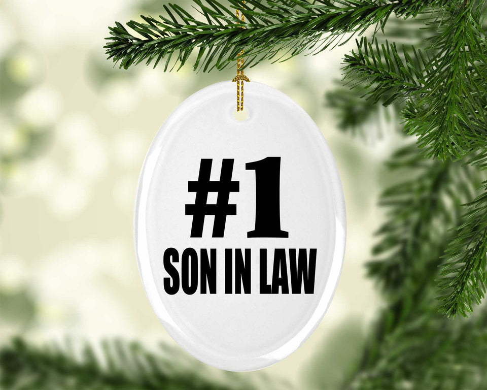 Number One #1 Son In Law - Oval Ornament