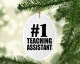Number One #1 Teaching Assistant - Oval Ornament