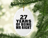 27th Anniversary 27 Years Of Being Mr Right - Oval Ornament