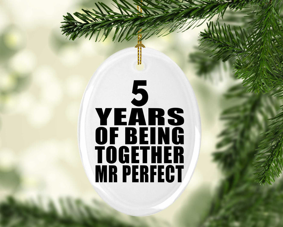 5th Anniversary 5 Years Of Being Mr Perfect - Oval Ornament