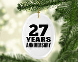 27th Anniversary 27 Years - Oval Ornament