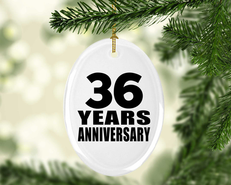 36th Anniversary 36 Years - Oval Ornament