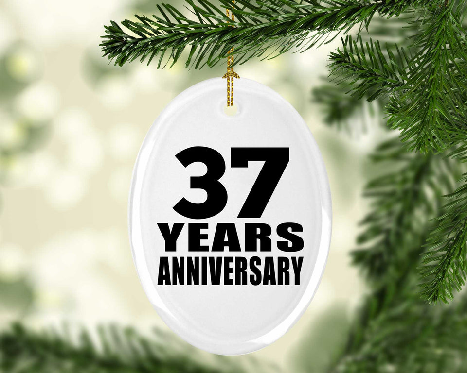 37th Anniversary 37 Years - Oval Ornament