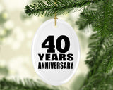 40th Anniversary 40 Years - Oval Ornament