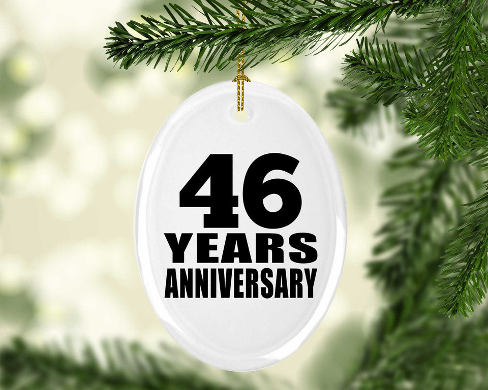46th Anniversary 46 Years - Oval Ornament