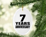 7th Anniversary 7 Years - Oval Ornament