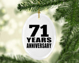 71st Anniversary 71 Years - Oval Ornament