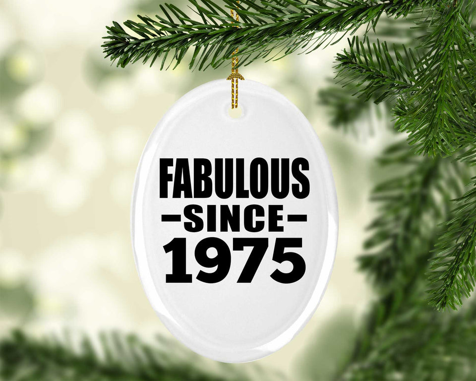 49th Birthday Fabulous Since 1975 - Oval Ornament