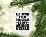 All I Want For Christmas Is My Wirehaired Vizsla - Oval Ornament