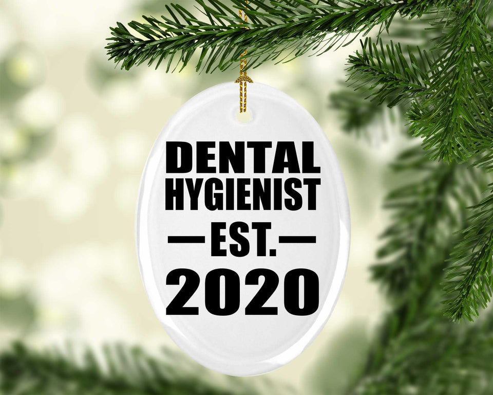 Dental Hygienist Established EST. 2020 - Oval Ornament