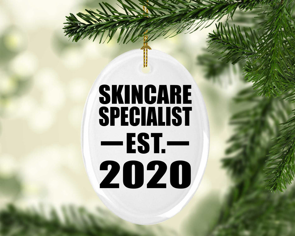 Skincare Specialist Established EST. 2020 - Oval Ornament
