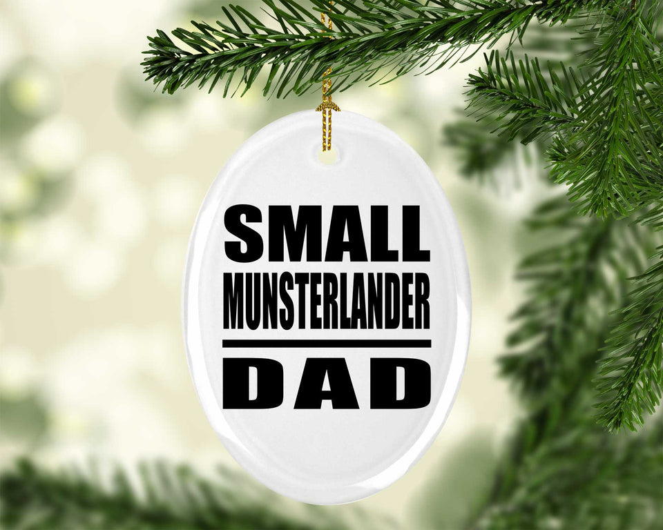 Small Munsterlander Dad - Oval Ornament