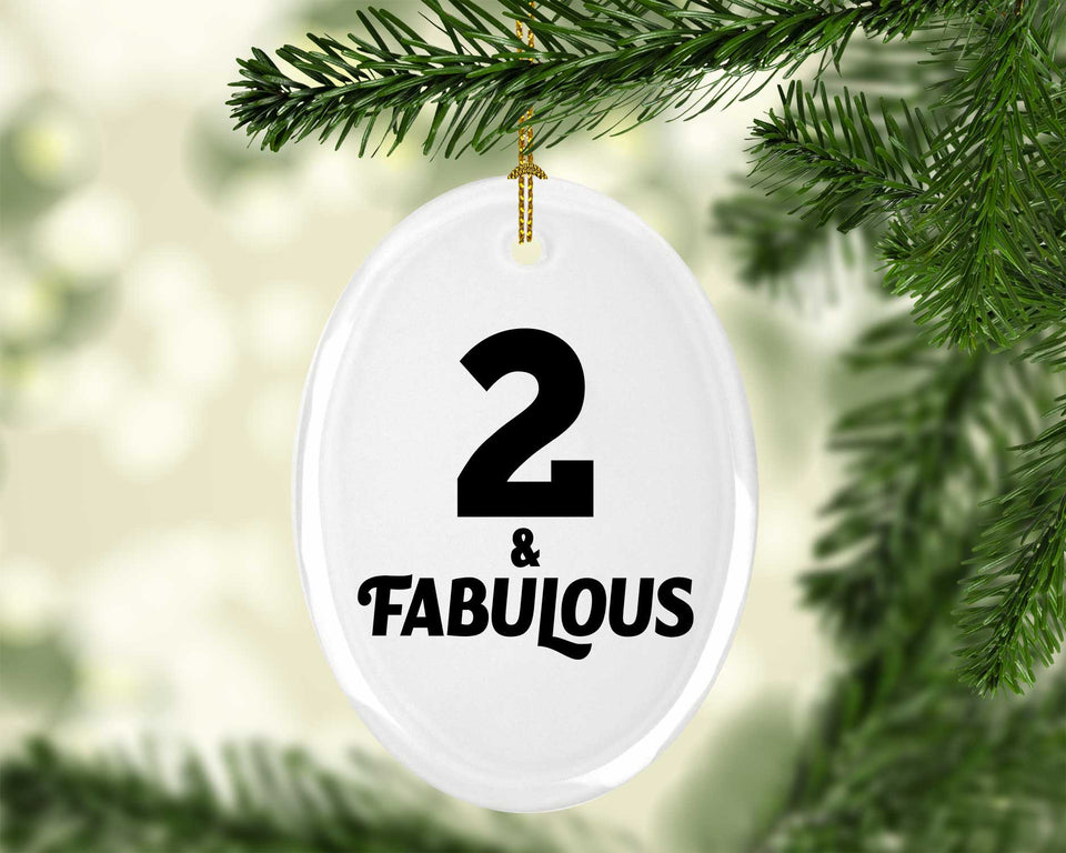 2nd Birthday 2 & Fabulous - Oval Ornament
