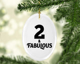 2nd Birthday 2 & Fabulous - Oval Ornament