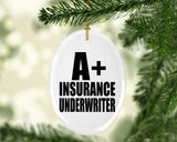A+ Insurance Underwriter - Oval Ornament