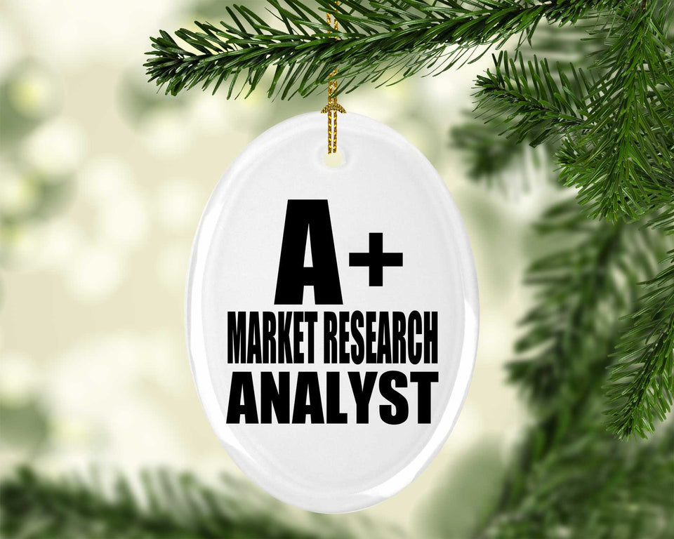 A+ Market Research Analyst - Oval Ornament