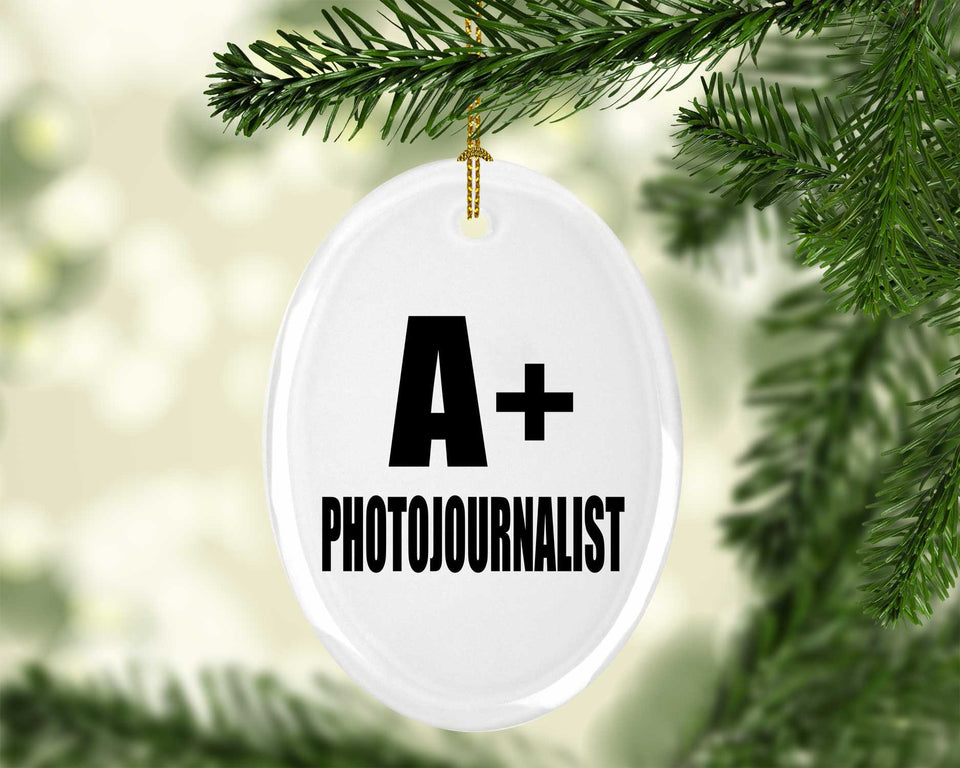 A+ Photojournalist - Oval Ornament