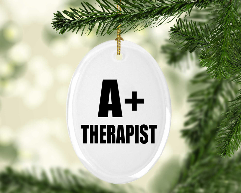 A+ Therapist - Oval Ornament