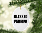 Blessed Farmer - Oval Ornament