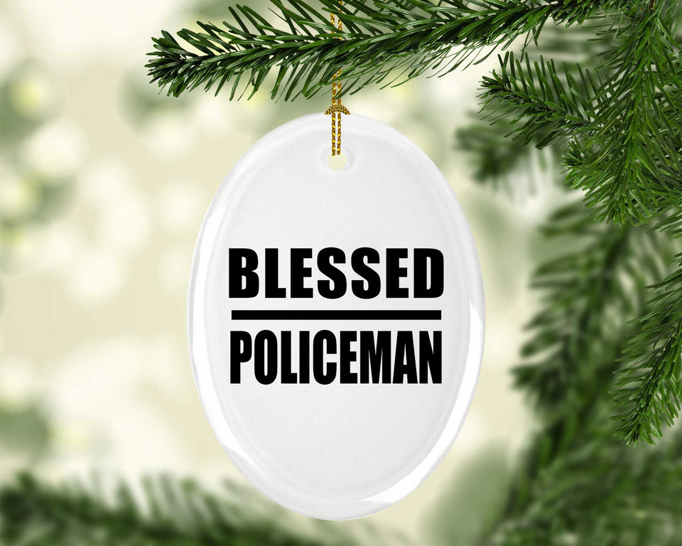 Blessed Policeman - Oval Ornament