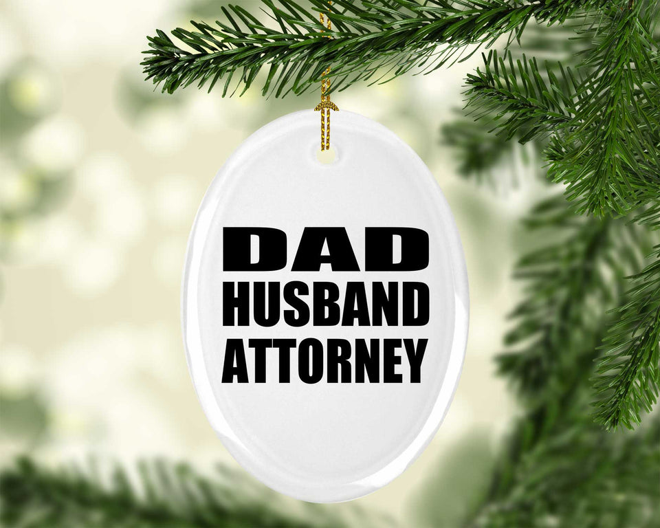 Dad Husband Attorney - Oval Ornament