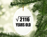 46th Birthday Square Root of 2116 Years Old - Oval Ornament