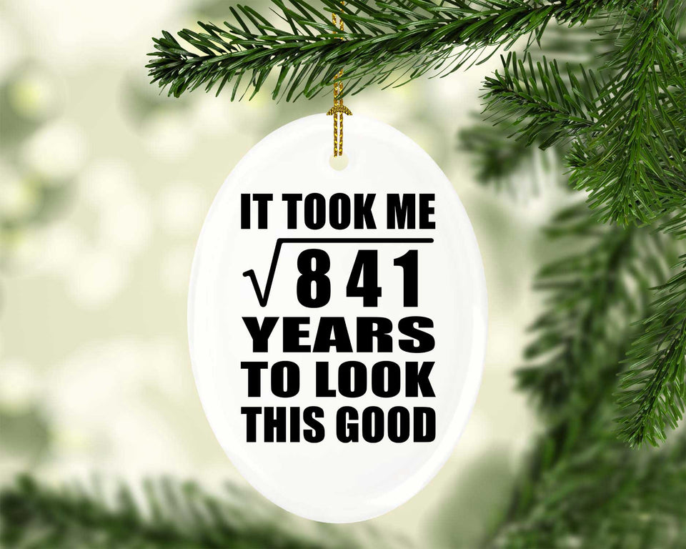 29th Birthday Took Square Root of 841 Years To Look Good - Oval Ornament