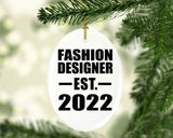 Fashion Designer Established EST. 2022 - Oval Ornament