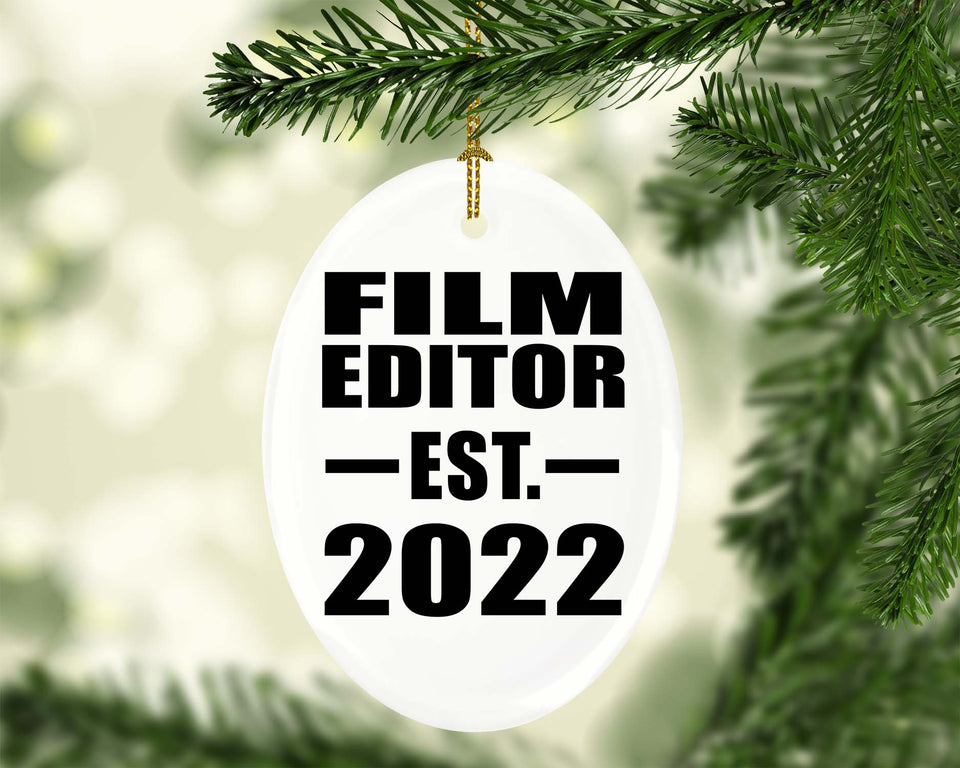 Film Editor Established EST. 2022 - Oval Ornament