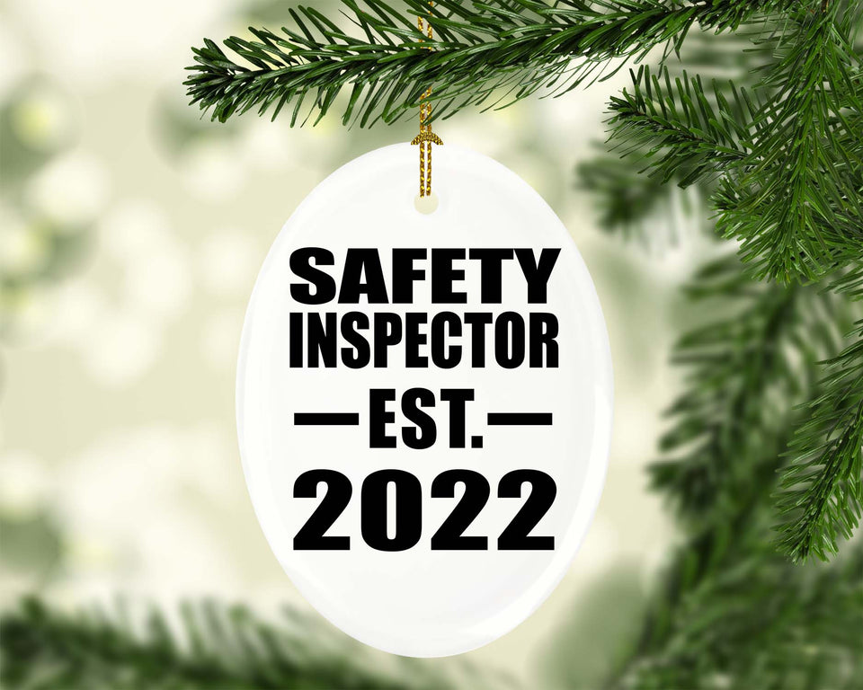 Safety Inspector Established EST. 2022 - Oval Ornament