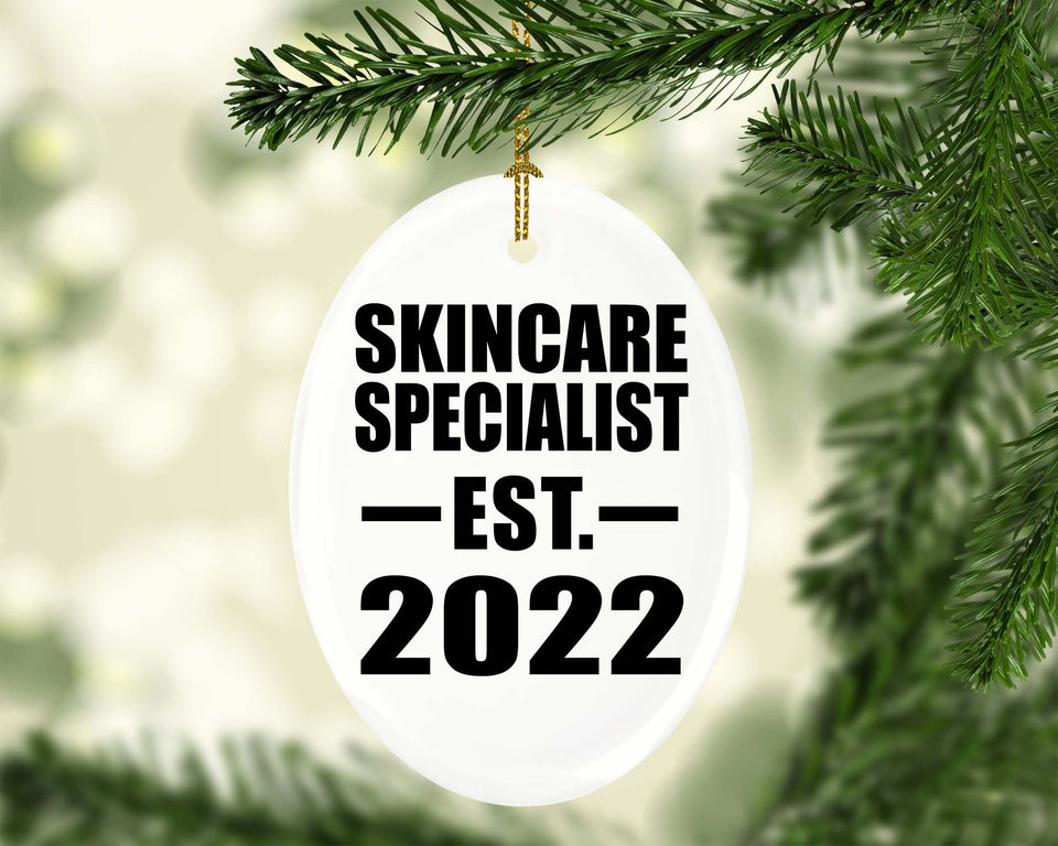 Skincare Specialist Established EST. 2022 - Oval Ornament