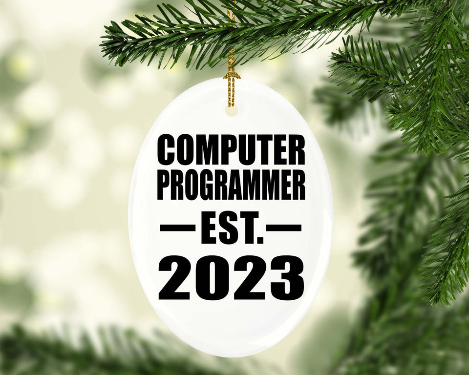 Computer Programmer Established EST. 2023 - Oval Ornament