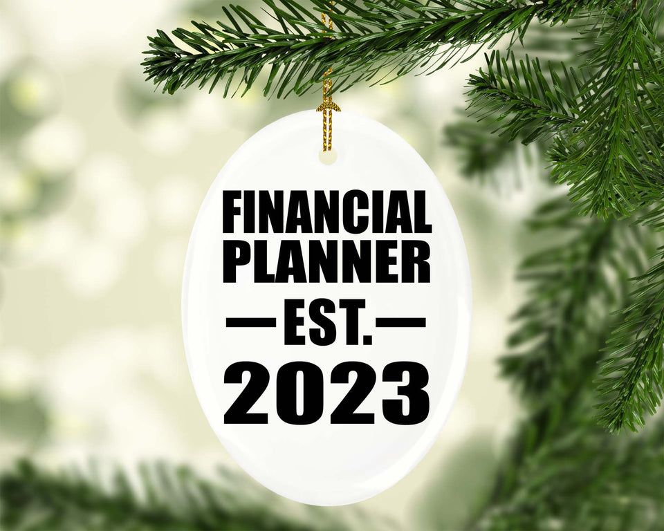 Financial Planner Established EST. 2023 - Oval Ornament
