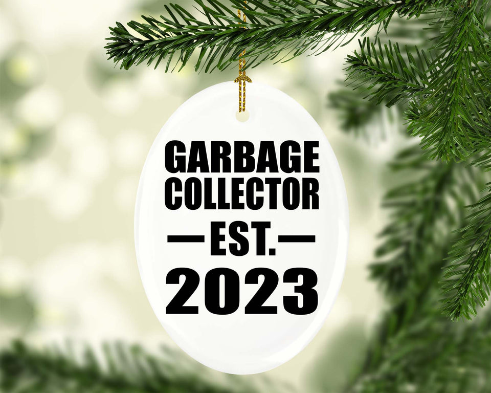 Garbage Collector Established EST. 2023 - Oval Ornament
