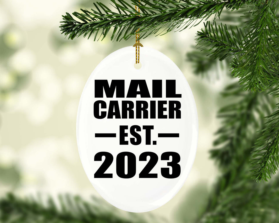 Mail Carrier Established EST. 2023 - Oval Ornament