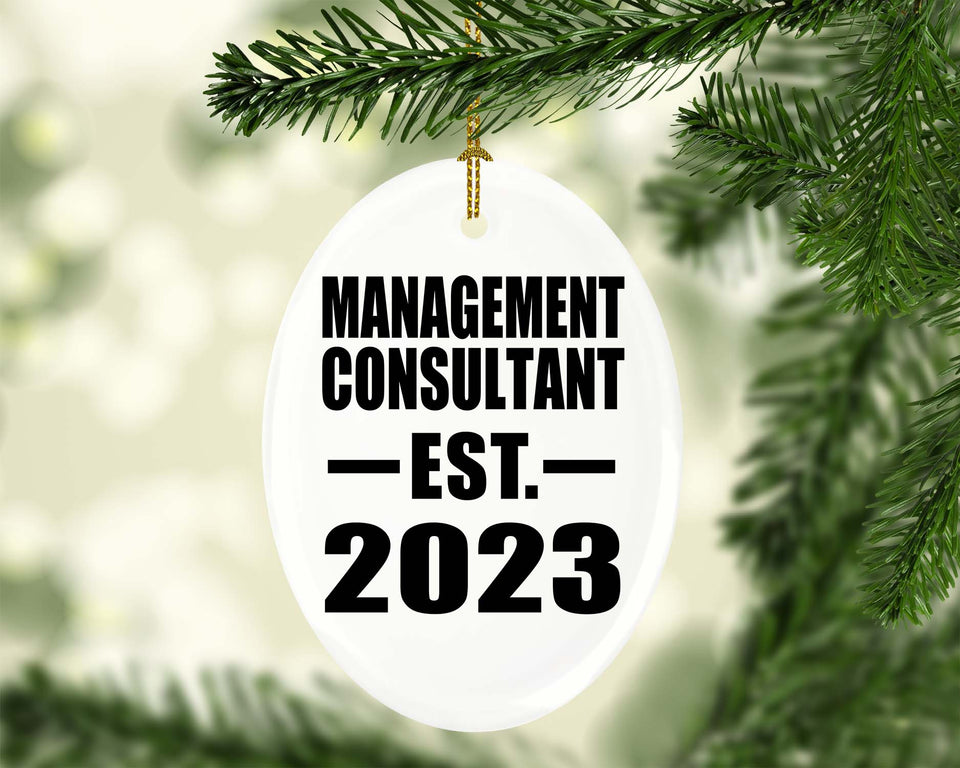 Management Consultant Established EST. 2023 - Oval Ornament