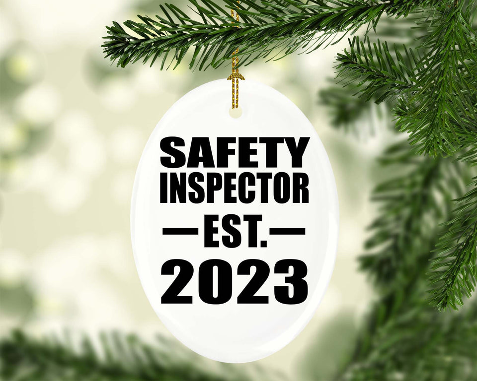 Safety Inspector Established EST. 2023 - Oval Ornament