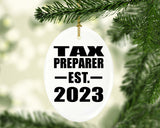 Tax Preparer Established EST. 2023 - Oval Ornament