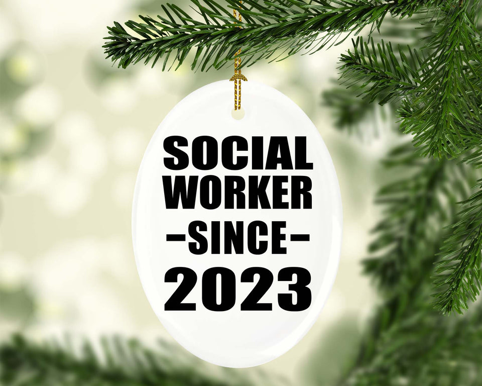 Social Worker Since 2023 - Oval Ornament
