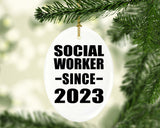 Social Worker Since 2023 - Oval Ornament