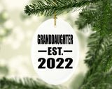 Granddaughter Established EST. 2022 - Oval Ornament