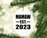 Mamaw Established EST. 2023 - Oval Ornament